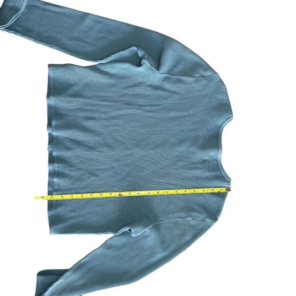 Madewell Fine Ribbed Supercrop Crewneck Long-Sleeve Tee | Size XL - Picture 3 of 5